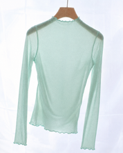 Second skin knit top- aquamarine