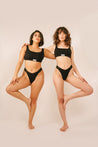 Toru & Naoko lingerie - Nina thong black cotton - x3 pack