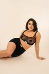Toru & Naoko lingerie - Nico boxer shorts - black cotton