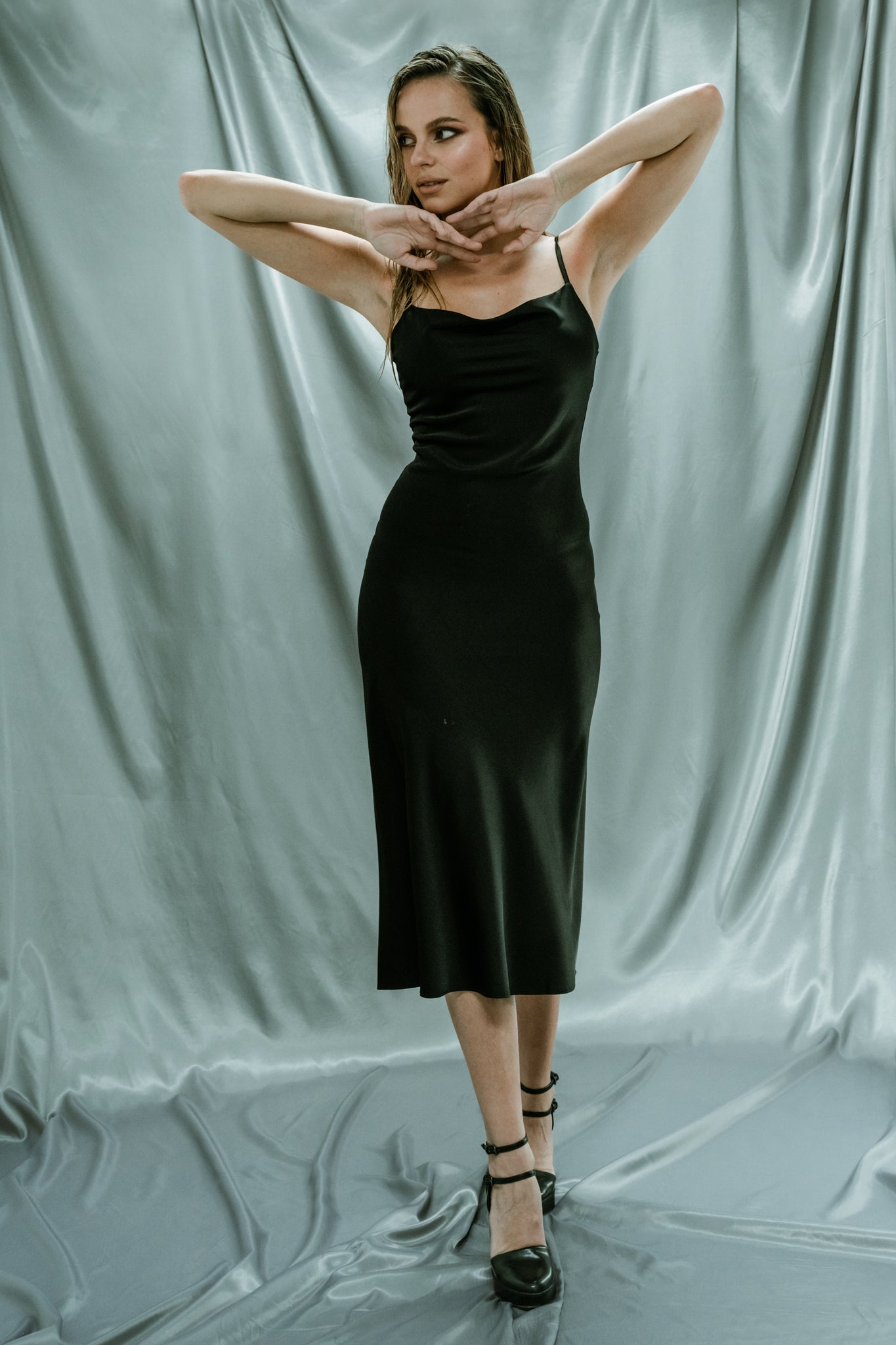 Toru & Naoko lingerie - Gia Slip dress - black