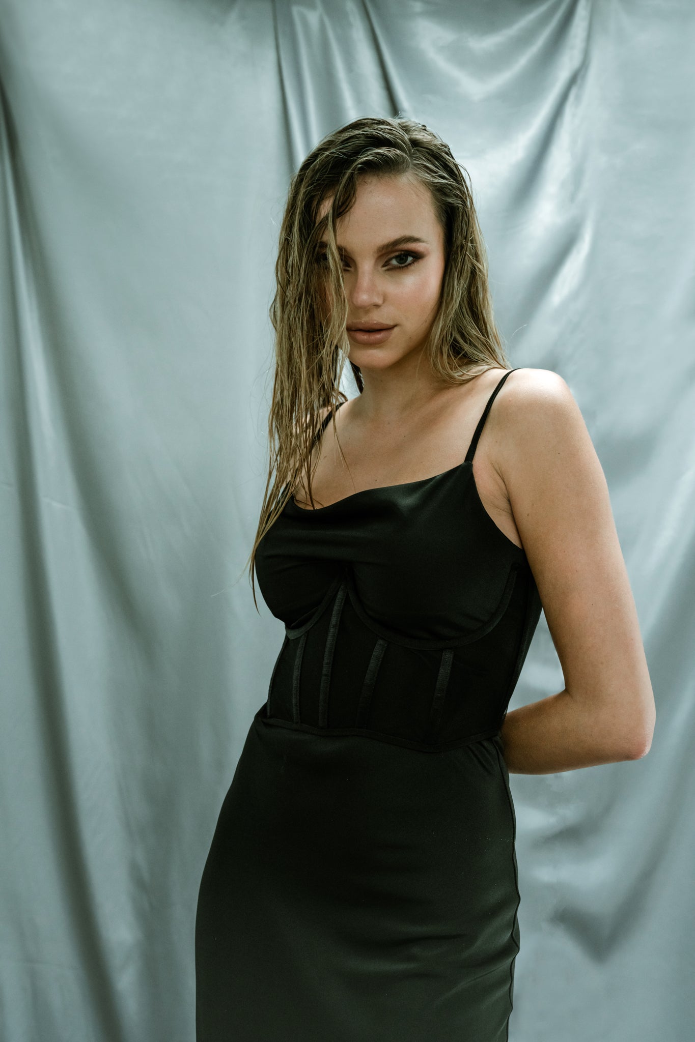 Toru & Naoko lingerie - Gia Slip dress - black