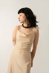 Vestido lencero Gia - Champagne