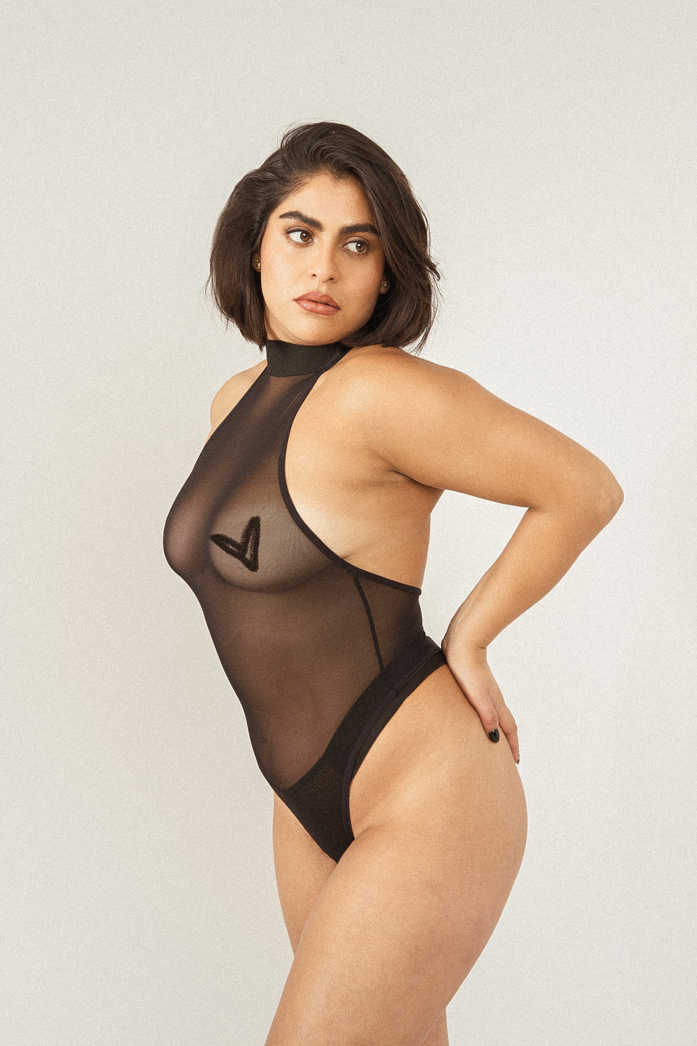 Julia bodysuit - black mesh